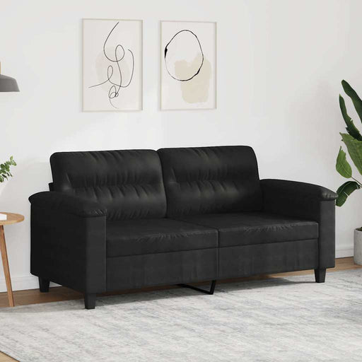 Canapea cu 2 locuri, negru, 140 cm, țesătură microfibră - WALTI WALTI