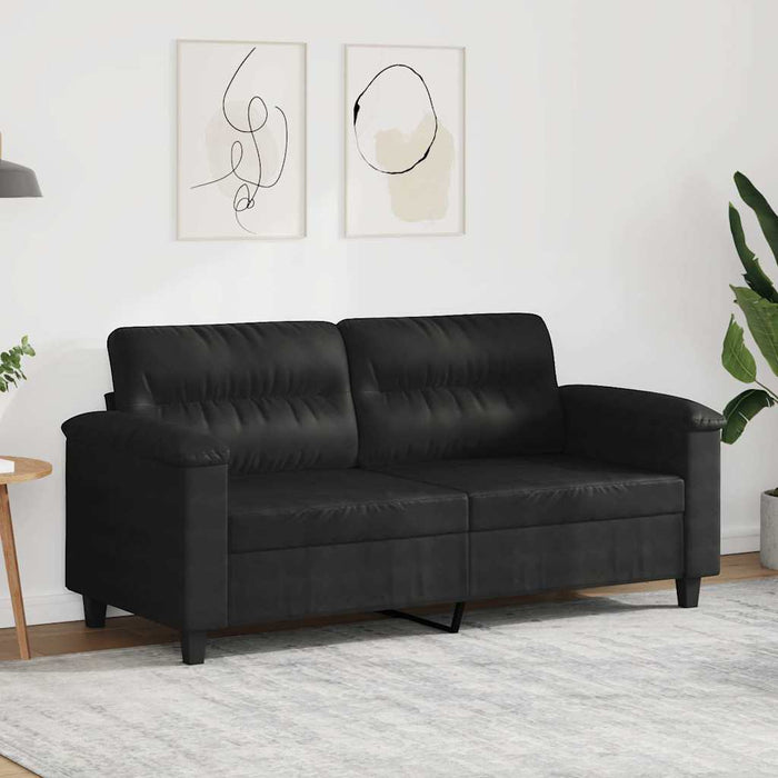 Canapea cu 2 locuri, negru, 140 cm, țesătură microfibră - WALTI WALTI