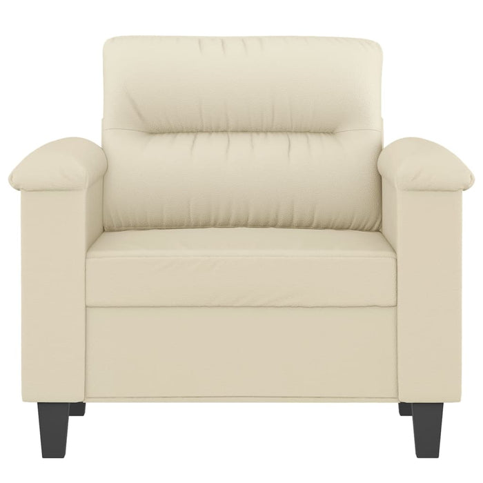Canapea de o persoană, crem, 60 cm, piele ecologică WALTI