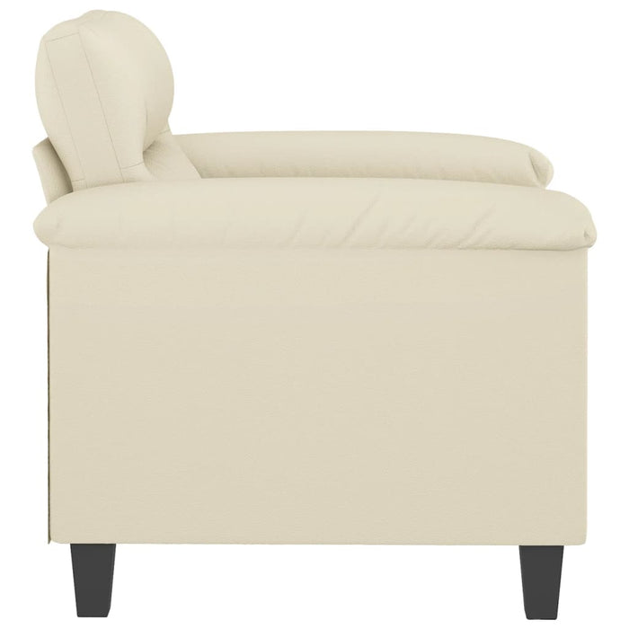 Canapea de o persoană, crem, 60 cm, piele ecologică WALTI