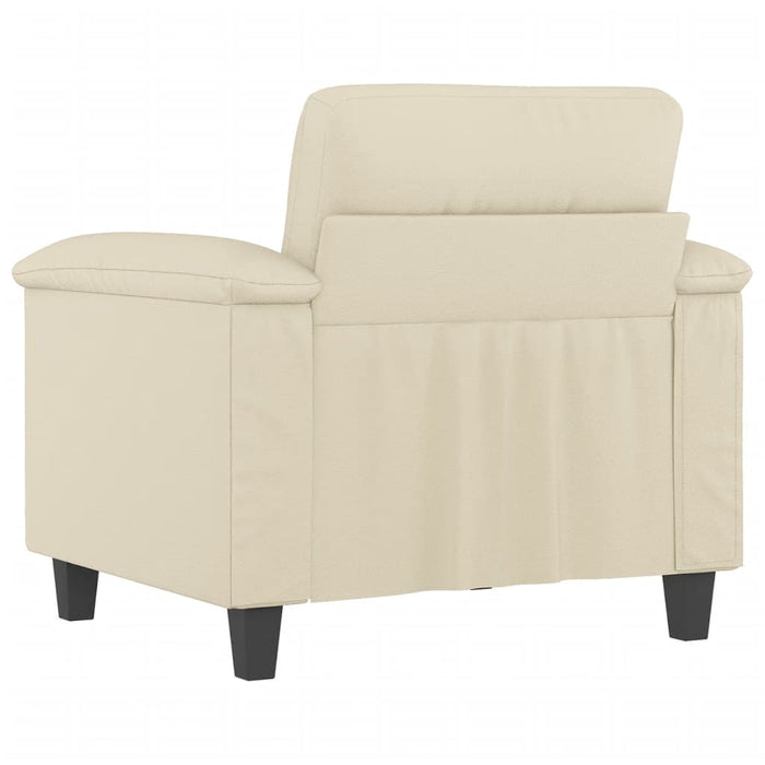 Canapea de o persoană, crem, 60 cm, piele ecologică WALTI