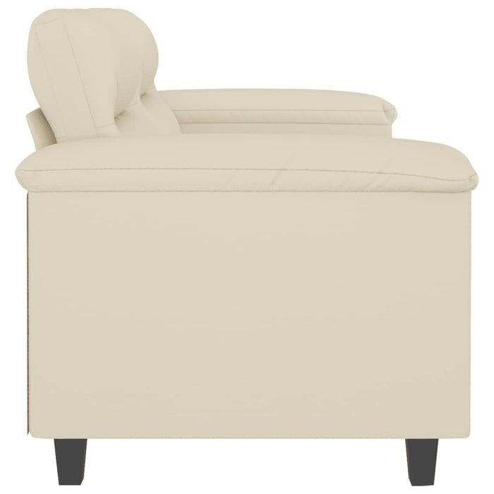 Canapea cu 2 locuri, crem, 120 cm, piele ecologică - WALTI WALTI