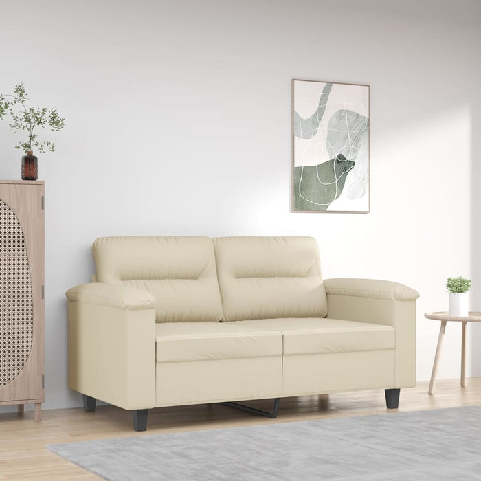 Canapea cu 2 locuri, crem, 120 cm, piele ecologică - WALTI WALTI