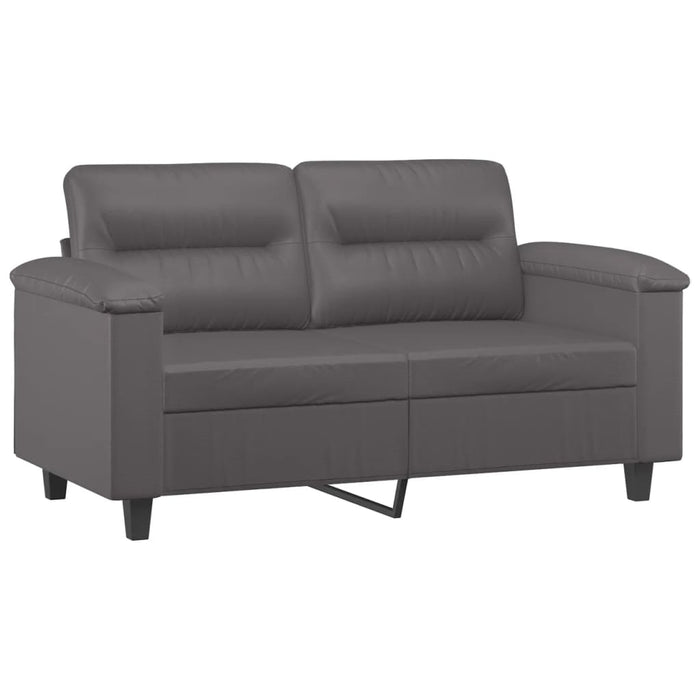Canapea cu 2 locuri, gri, 120 cm, piele ecologică - WALTI WALTI