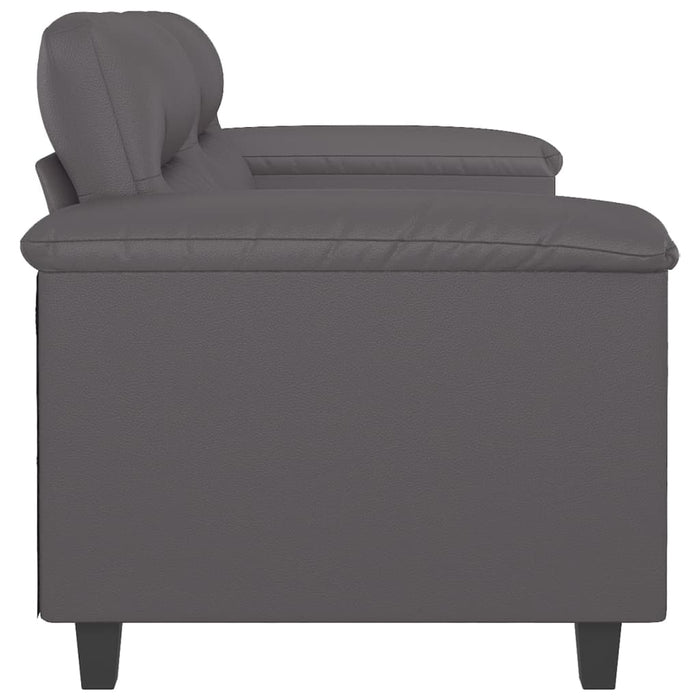 Canapea cu 2 locuri, gri, 120 cm, piele ecologică - WALTI WALTI