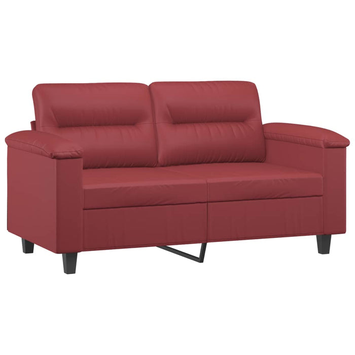 Canapea cu 2 locuri, roșu vin, 120 cm, material textil - WALTI WALTI