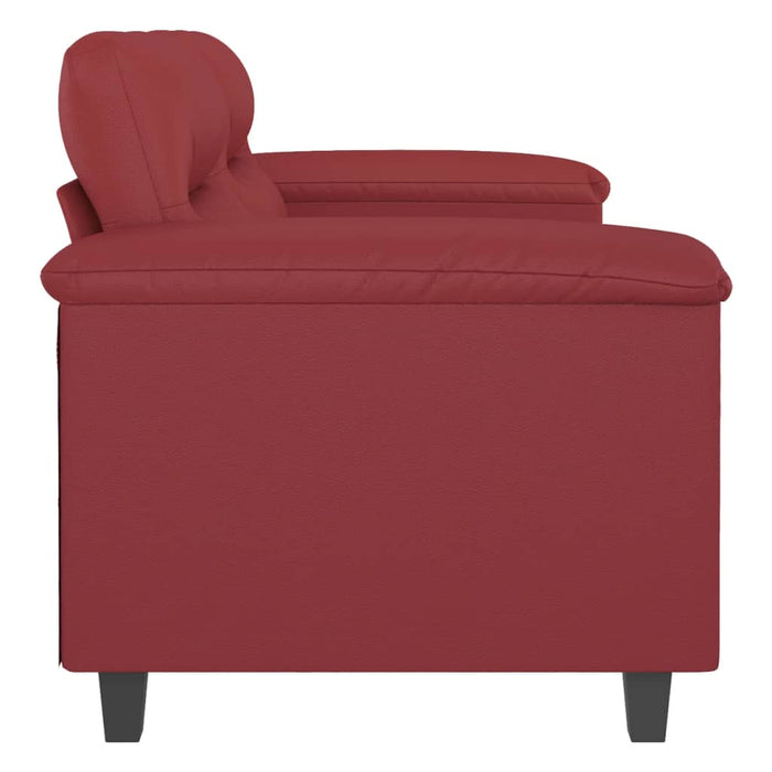 Canapea cu 2 locuri, roșu vin, 120 cm, material textil - WALTI WALTI