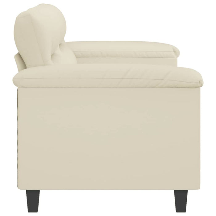 Canapea cu 2 locuri, crem, 140 cm, piele ecologică - WALTI WALTI
