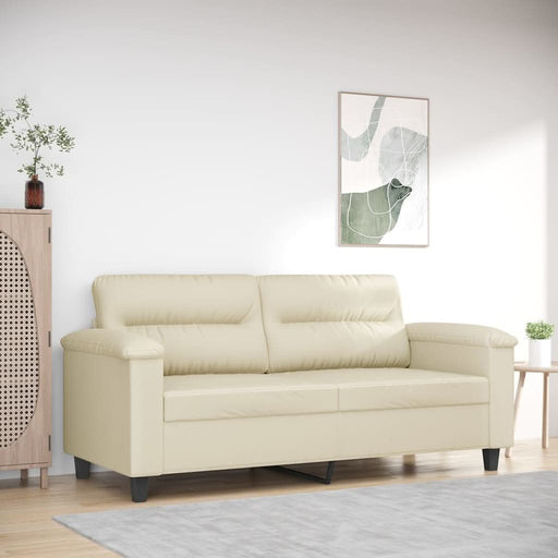 Canapea cu 2 locuri, crem, 140 cm, piele ecologică - WALTI WALTI