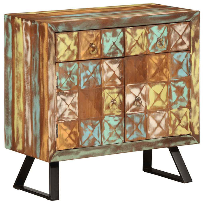 Dulap/sertar multicolor 70x35x70 cm lemn masiv reciclat - WALTI WALTI