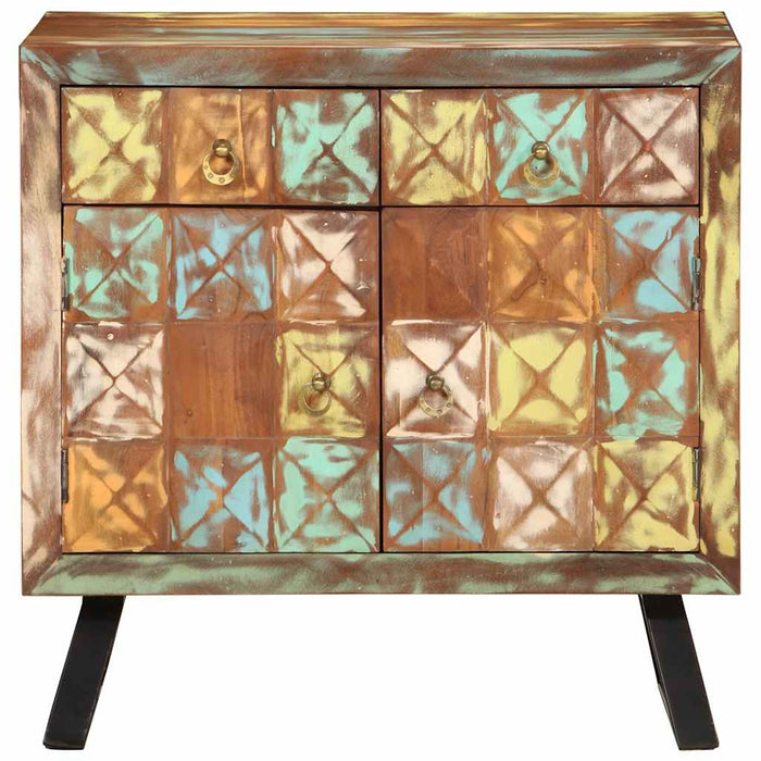 Dulap/sertar multicolor 70x35x70 cm lemn masiv reciclat - WALTI WALTI