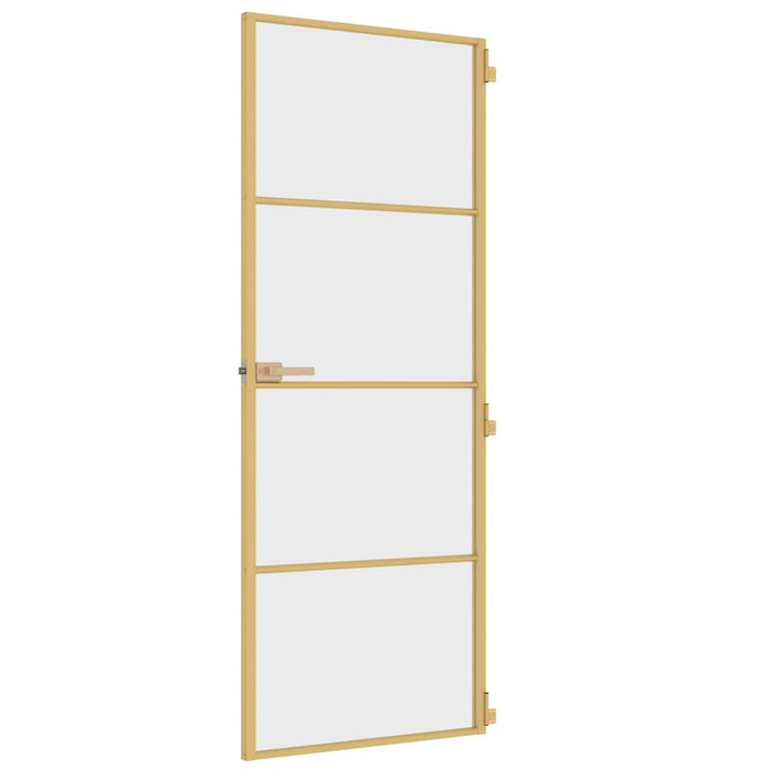 Ușă interior Slim auriu 76x201,5 cm sticlă securizată/aluminiu - WALTI WALTI