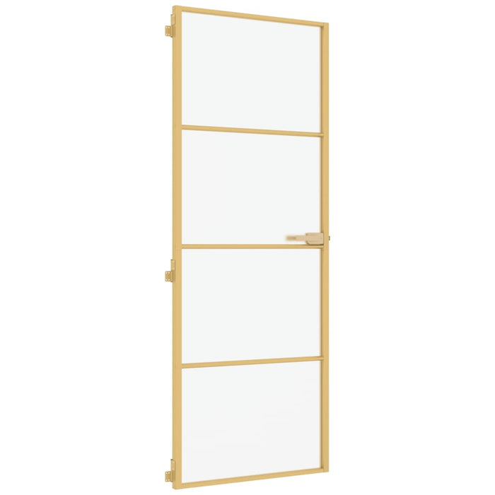 Ușă interior Slim auriu 76x201,5 cm sticlă securizată/aluminiu - WALTI WALTI