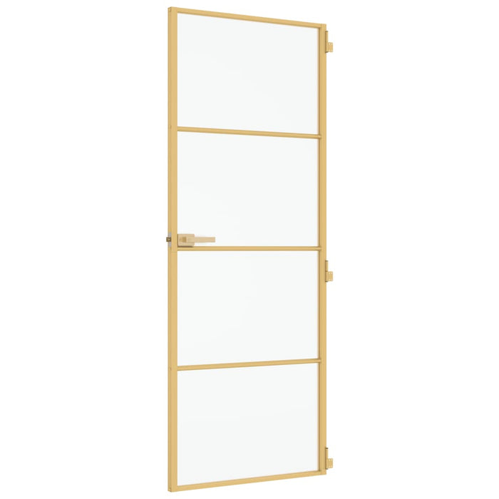 Ușă interior Slim auriu 76x201,5 cm sticlă securizată/aluminiu - WALTI WALTI