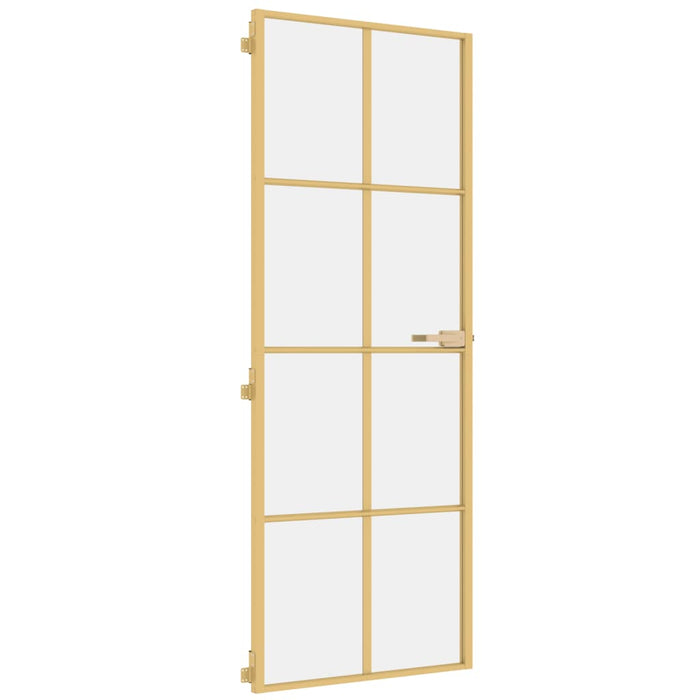 Ușă interior Slim auriu 76x201,5 cm sticlă securizată/aluminiu - WALTI WALTI