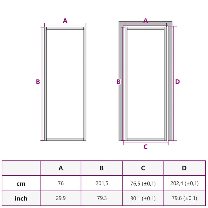 Ușă interior Slim auriu 76x201,5 cm sticlă securizată/aluminiu WALTI