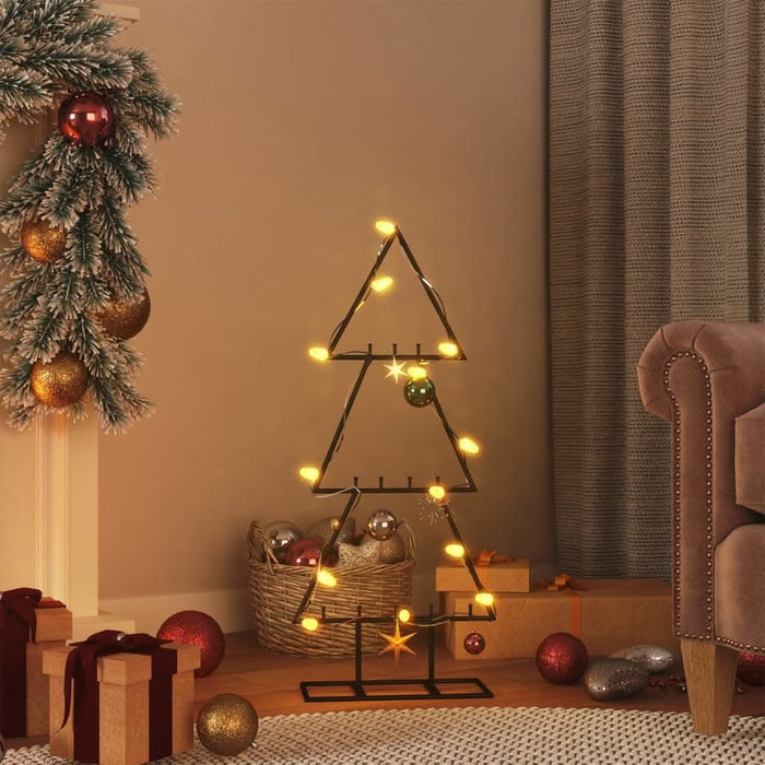 Brad de Crăciun din metal pentru decor, negru, 60 cm - WALTI WALTI