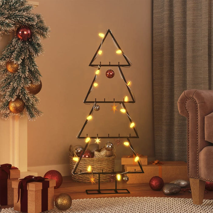 Brad de Crăciun din metal pentru decor, negru, 125 cm - WALTI WALTI