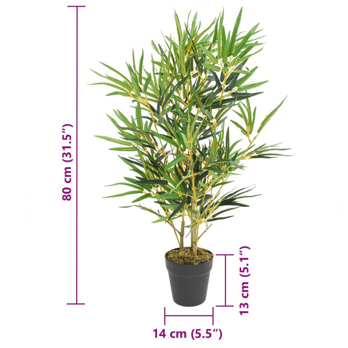 Arbore din bambus artificial 368 de frunze 80 cm verde - WALTI WALTI