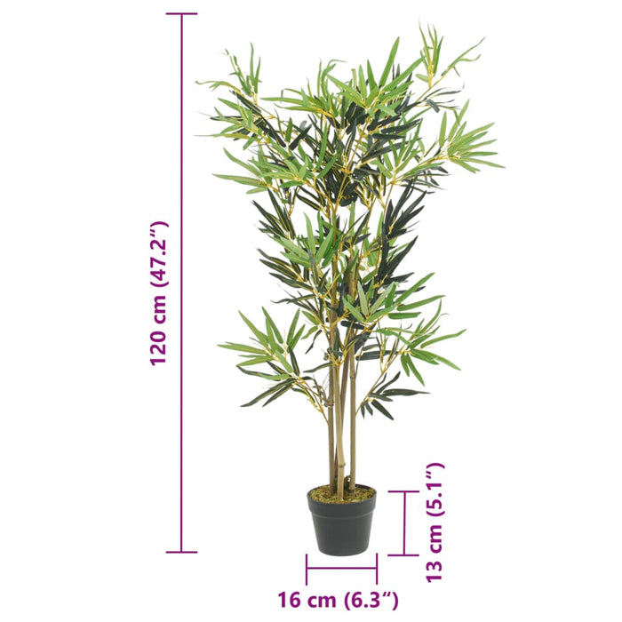 Arbore din bambus artificial 552 de frunze 120 cm verde - WALTI WALTI