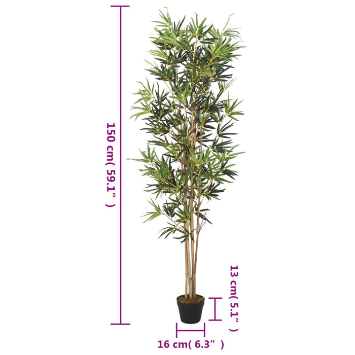 Arbore din bambus artificial 828 de frunze 150 cm verde - WALTI WALTI