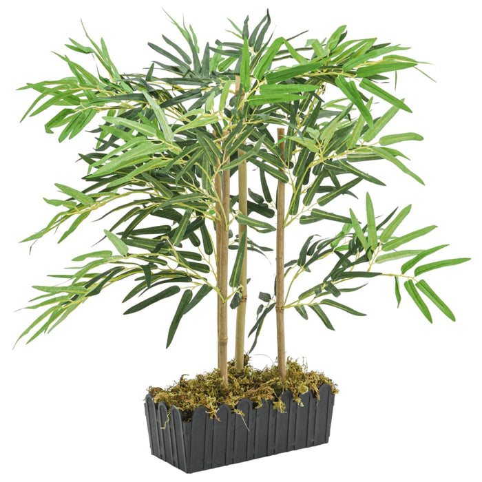 Arbore din bambus artificial 368 de frunze 80 cm verde WALTI