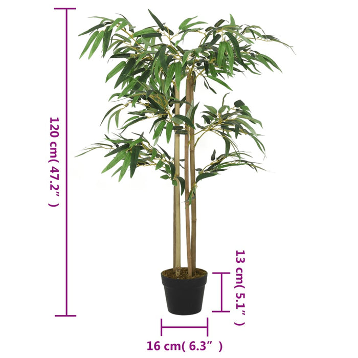 Arbore din bambus artificial 760 de frunze 120 cm verde - WALTI WALTI