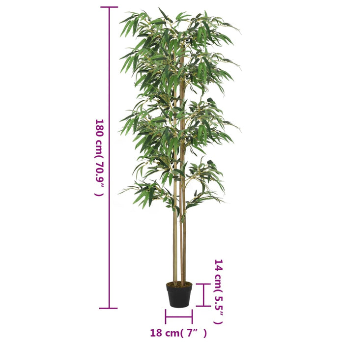 Arbore din bambus artificial 1216 de frunze 180 cm verde - WALTI WALTI