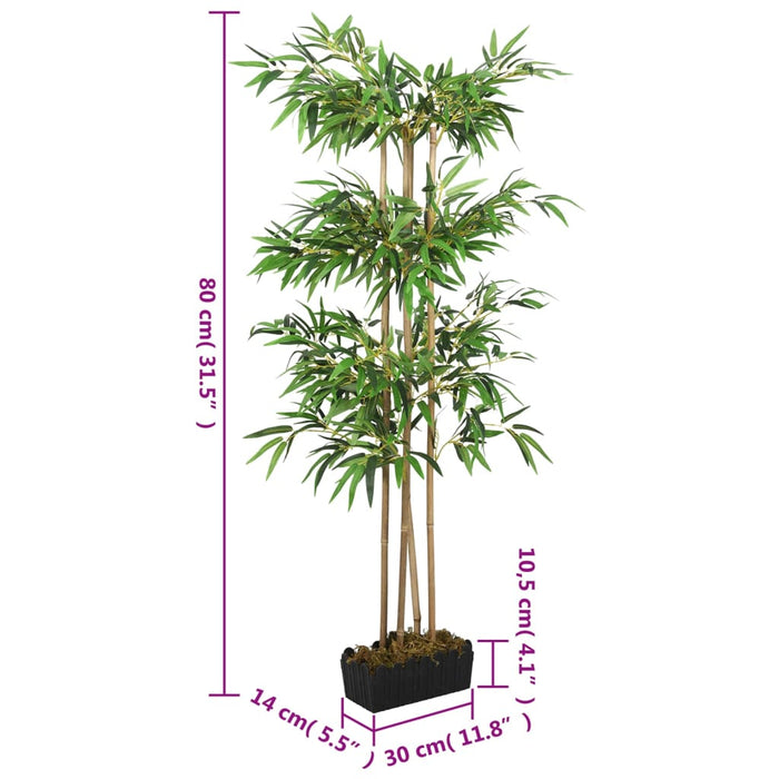 Arbore din bambus artificial 380 de frunze 80 cm verde - WALTI WALTI