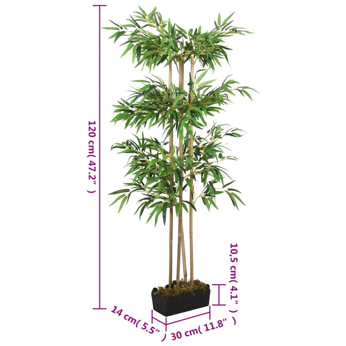 Arbore din bambus artificial 760 de frunze 120 cm verde - WALTI WALTI