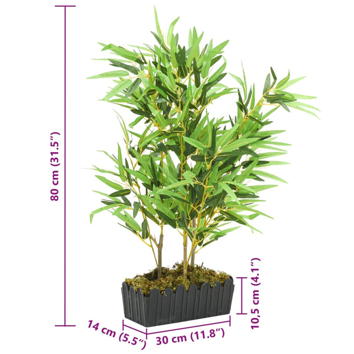 Arbore din bambus artificial 500 de frunze 80 cm verde - WALTI WALTI