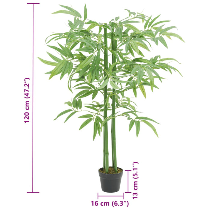 Arbore din bambus artificial 384 de frunze 120 cm verde - WALTI WALTI