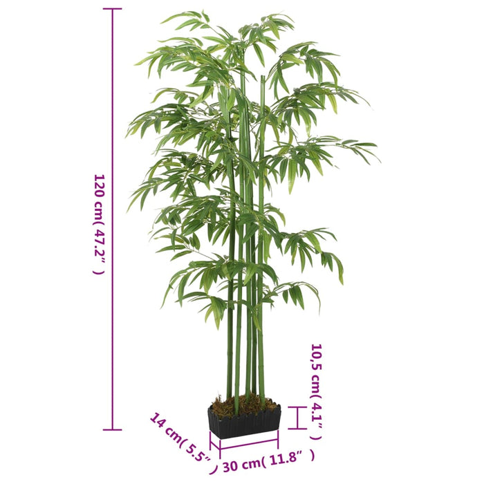 Arbore din bambus artificial 384 de frunze 120 cm verde WALTI