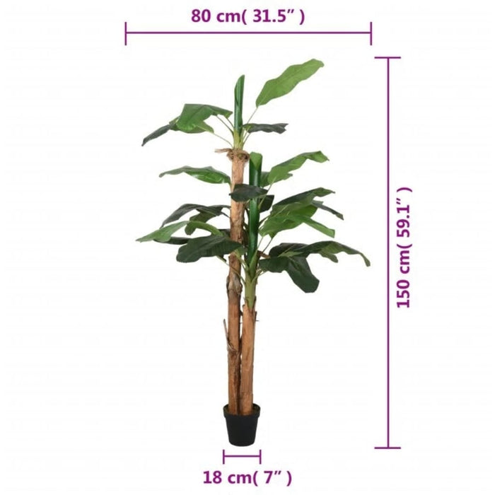Bananier artificial 18 frunze 150 cm verde - WALTI WALTI