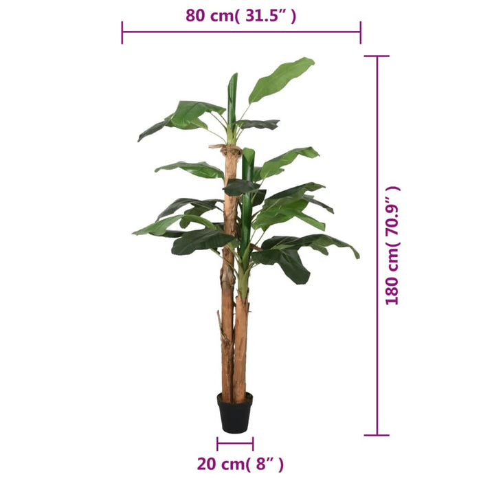 Bananier artificial 19 frunze 180 cm verde - WALTI WALTI