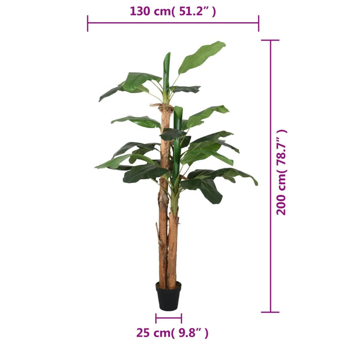 Bananier artificial 22 frunze 200 cm verde - WALTI WALTI