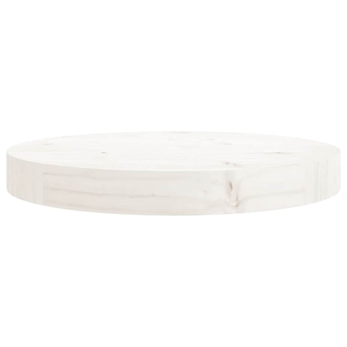 Blat de masă rotund, alb, Ø30x3 cm, lemn masiv de pin - WALTI WALTI