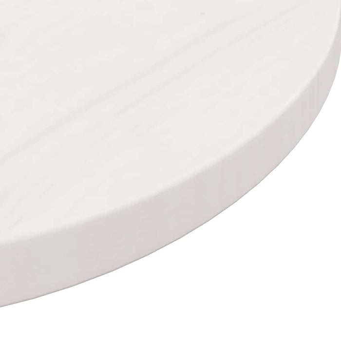 Blat de masă rotund, alb, Ø60x3 cm, lemn masiv de pin - WALTI WALTI