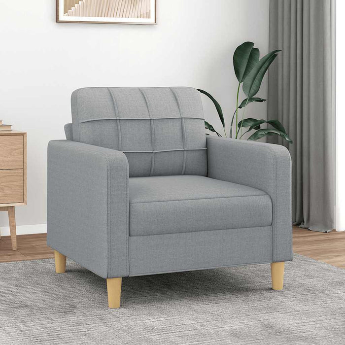 Fotoliu canapea, gri deschis, 60 cm, material textil - WALTI WALTI