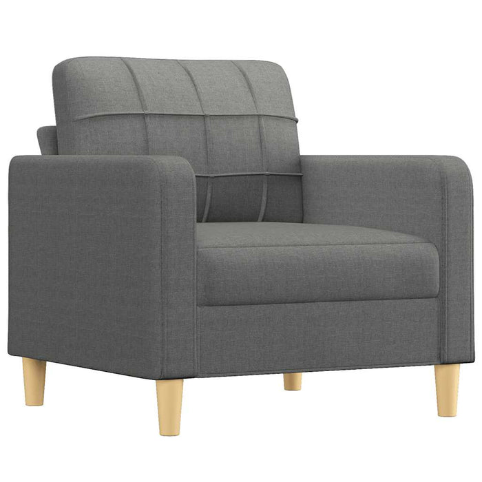 Fotoliu canapea, gri închis, 60 cm, material textil WALTI