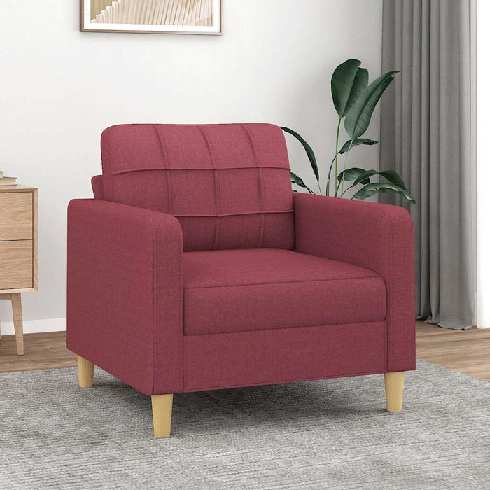 Fotoliu canapea, roșu vin, 60 cm, material textil - WALTI WALTI