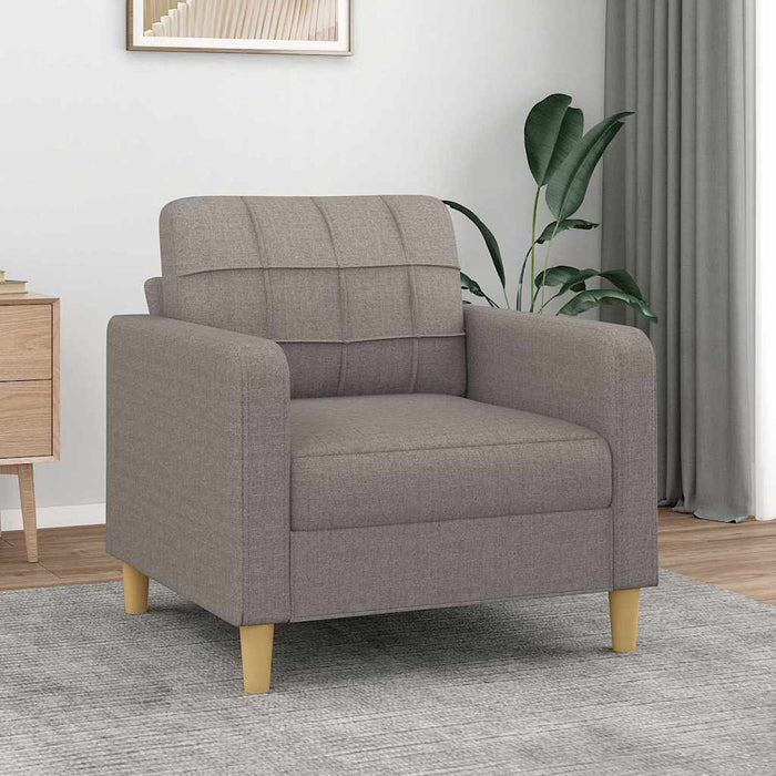 Fotoliu canapea, gri taupe, 60 cm, material textil - WALTI WALTI