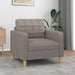 Fotoliu canapea, gri taupe, 60 cm, material textil - WALTI WALTI