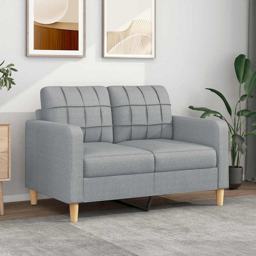 Canapea cu 2 locuri, gri deschis, 120 cm, material textil - WALTI WALTI