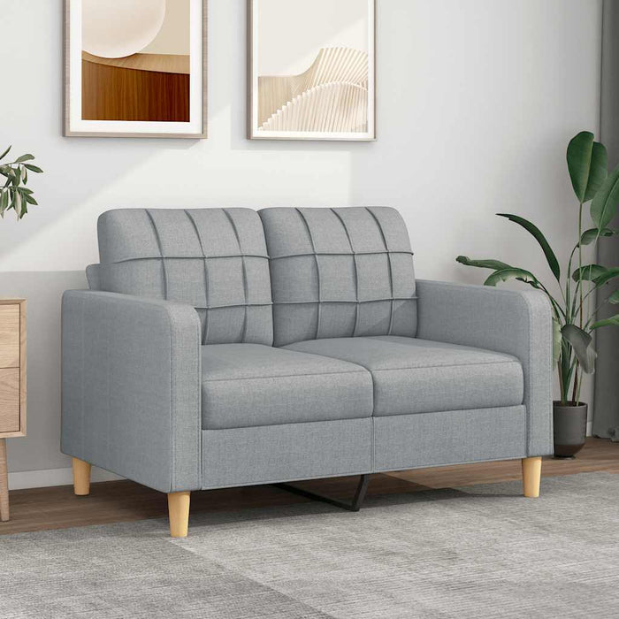 Canapea cu 2 locuri, gri deschis, 120 cm, material textil - WALTI WALTI