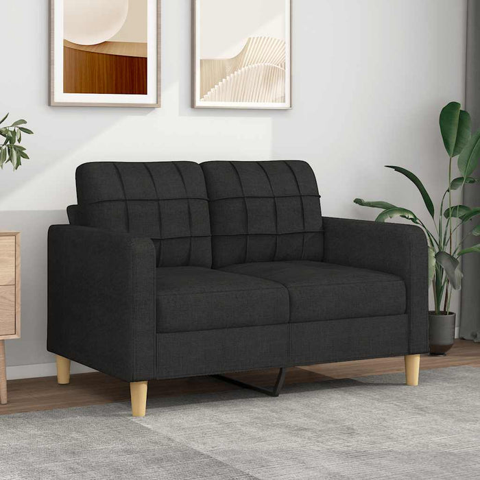 Canapea cu 2 locuri, negru, 120 cm, material textil - WALTI WALTI