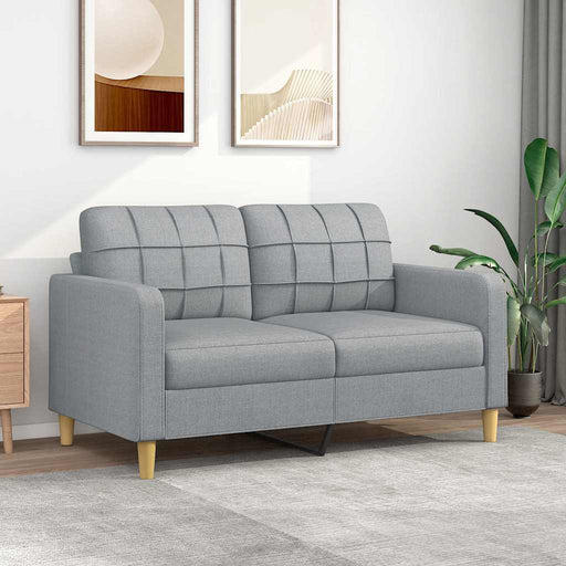 Canapea cu 2 locuri, gri deschis, 140 cm, material textil - WALTI WALTI