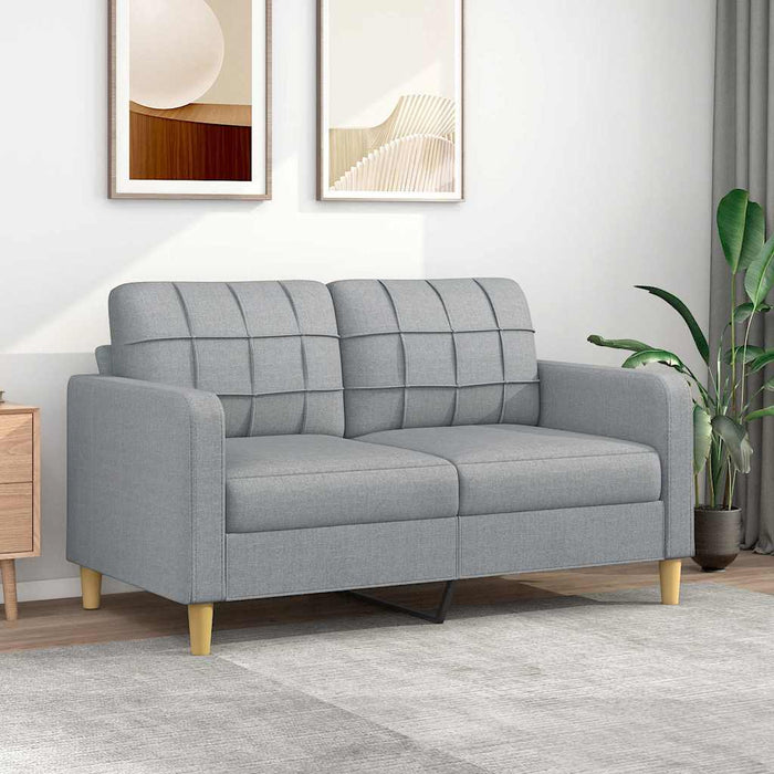 Canapea cu 2 locuri, gri deschis, 140 cm, material textil WALTI