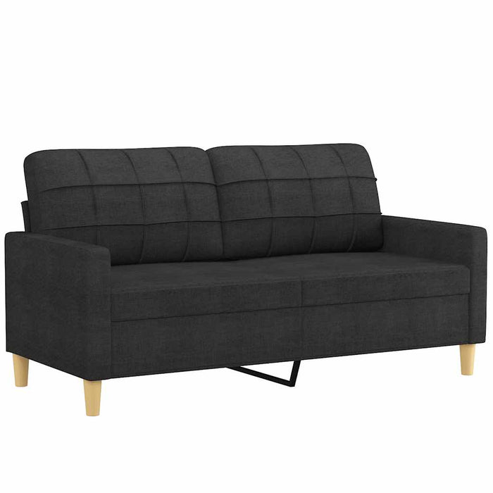 Canapea cu 2 locuri, negru, 140 cm, material textil - WALTI WALTI