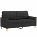 Canapea cu 2 locuri, negru, 140 cm, material textil - WALTI WALTI
